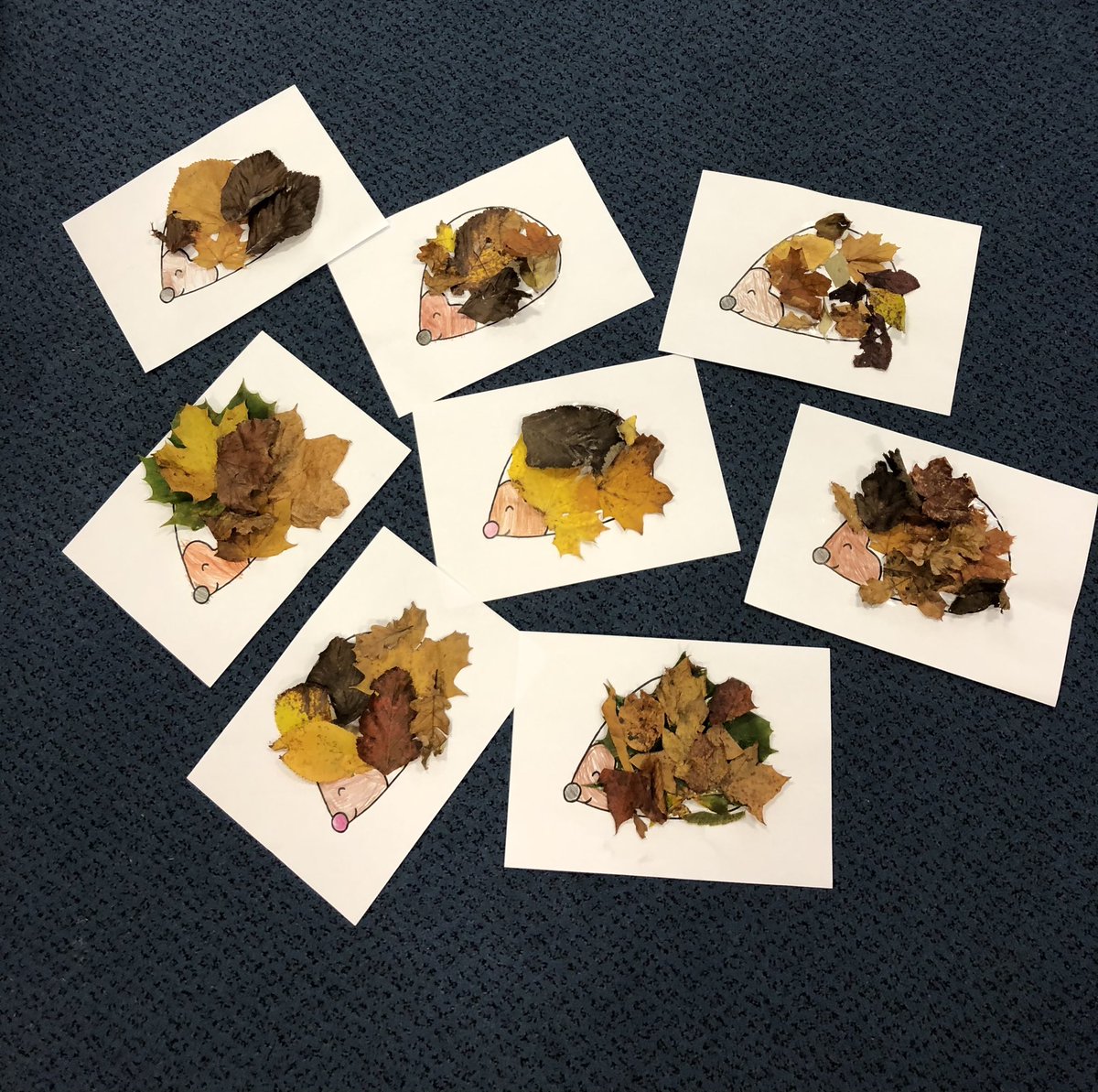 Our Year 1 children have loved getting out in the autumn leaves to collect materials to make their own hedgehog collages! 🍁🍂🦔🦔