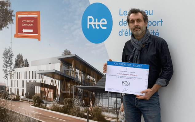 CERTIVEA_'s tweet photo. đFĂ©licitations Ă @rte_france pour l'obtention par l'opĂ©ration Transfo-Campus dâune Attestation pilote #4GRIDS, 1Ăšre extension #LabelR2S dĂ©diĂ©e Ă lâĂ©nergie. @patricknossent, prĂ©s. CertivĂ©a, lâa remise jeudi dernier Ă distance Ă Y. Montabroud, chef de projet immobilier logistique. https://t.co/wdsAkTgXZU