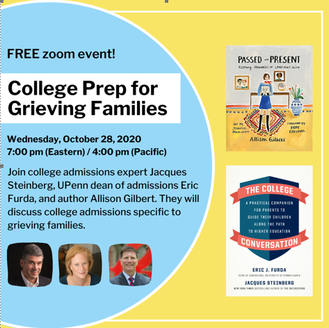 Join college admissions expert Jacques Steinberg, UPenn Dean of Admissions @DeanFurda, author @agilbertwriter and @JacquesCollege for this FREE Zoom event tackling your most challenging #college #admissions questions. 

For more info and to register: allisongilbert.com/live-events-co…