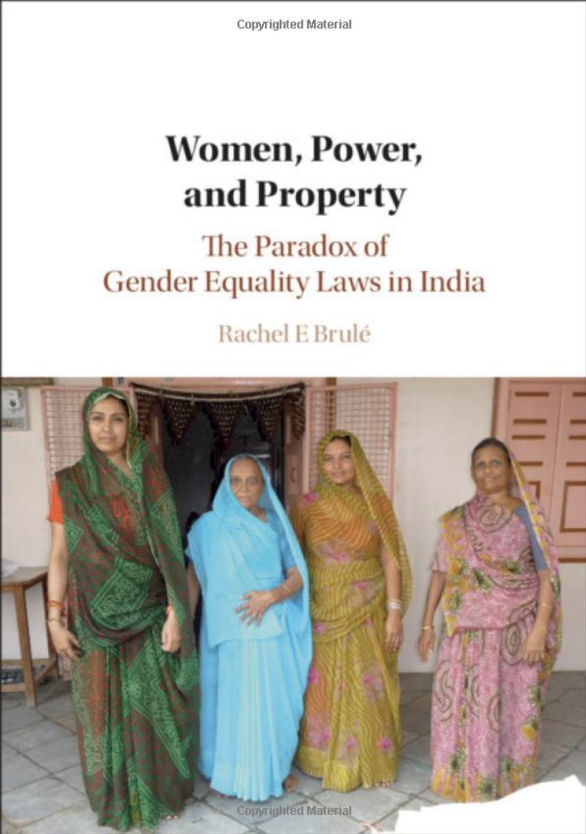 Indian women rarely claim inheritance, for fear of alienating kin. This sustains dependence on husbands (even if abusive).Quotas that increase women's local political representation help women secure inheritance rights instead of dowry.A fascinating new book by  @BruleRachel