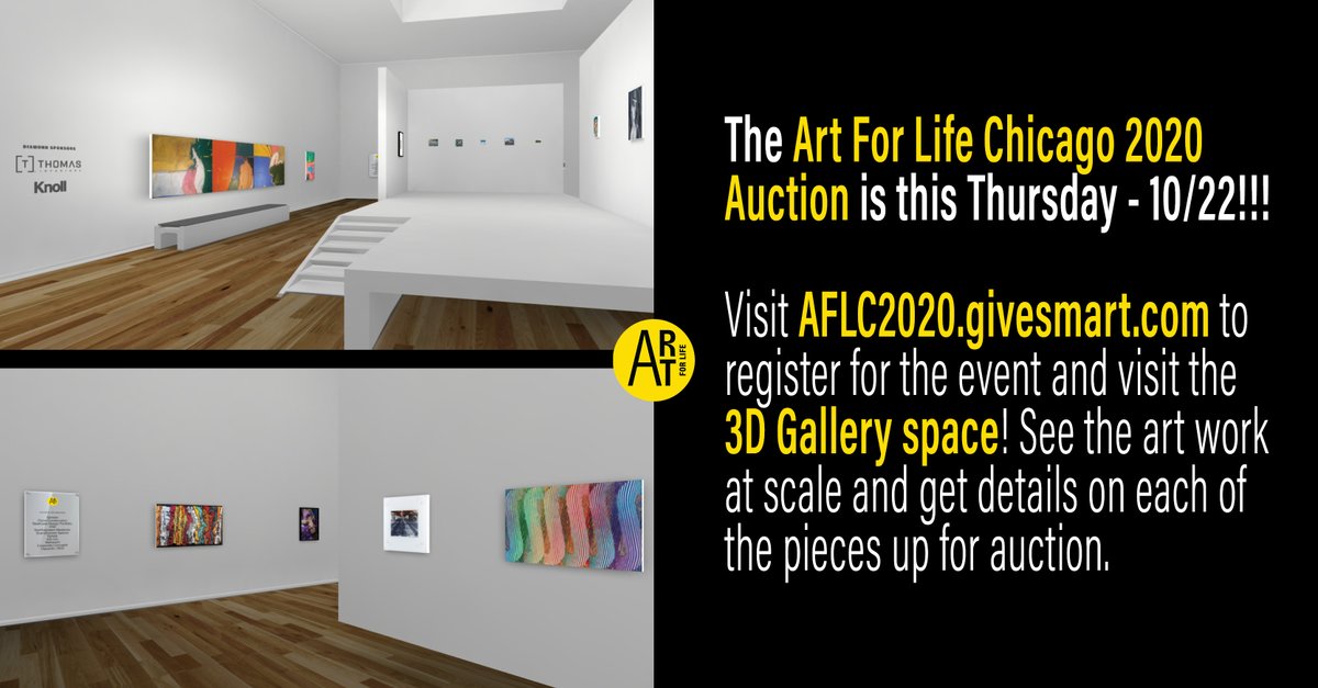 aflchicago's tweet photo. #AFLC2020 The @DIFFAChi @aflchicago auction site https://t.co/AE9pYYM4NF, as well as the 3D Gallery and virtual tour https://t.co/Ptxbz47jCt, now open! Beat the crowds by registering early! And please consider making a donation by texting AFLC2020 to 44-321 https://t.co/yhHnRoymao