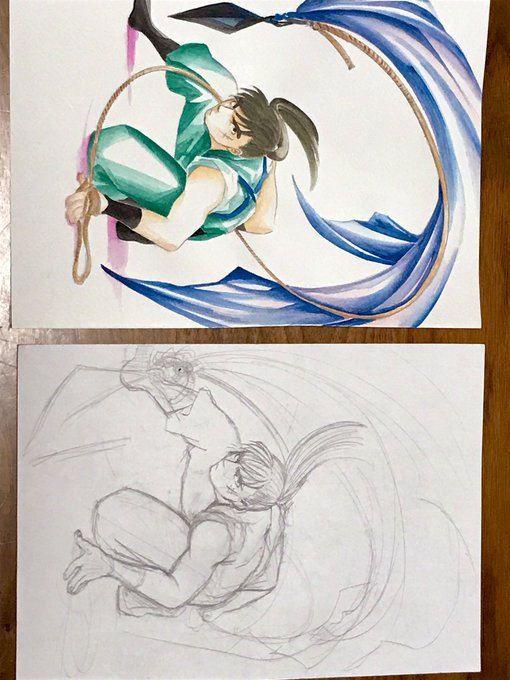下書きのほうが上手い(く見えるだけ?)の毎回どうしてー 