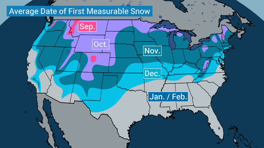 weatherchannel's tweet photo. Many are seeing their first snow of the season this week! When does your area first see flakes fall? ☃️ https://t.co/Wi7BXLm8CR