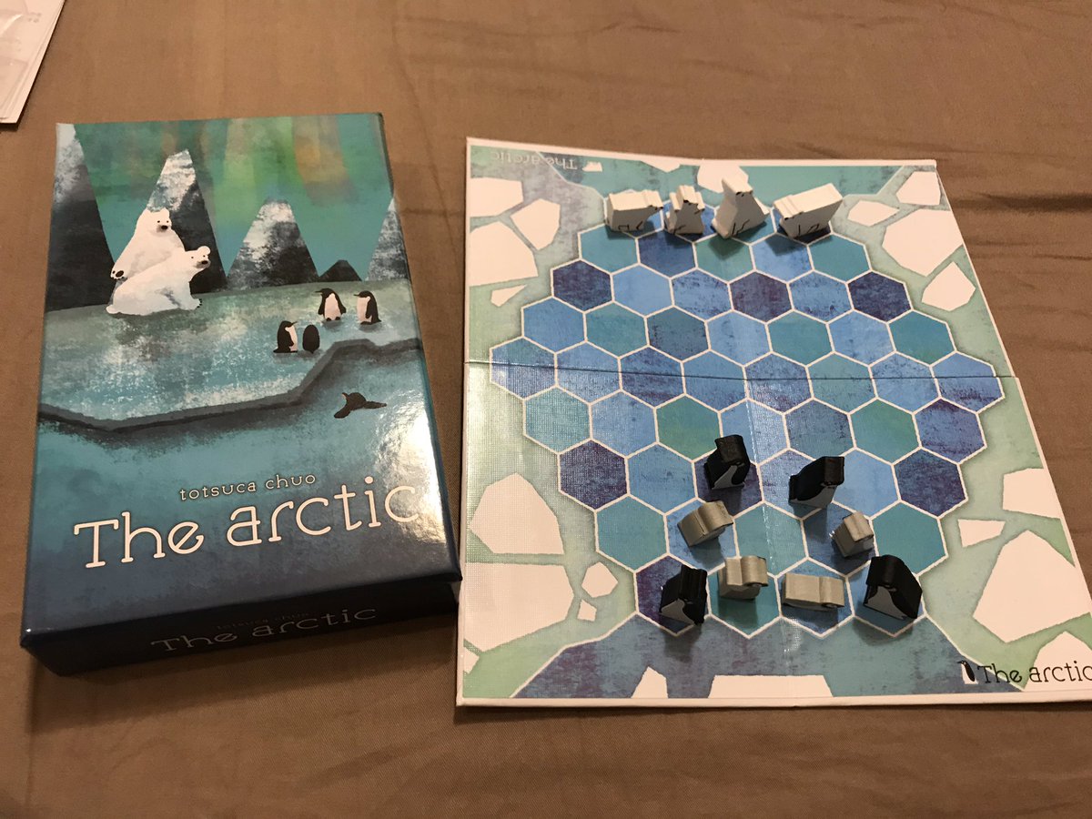 sugar_ray1956's tweet image. #theArctic 初

移動カードをドラフトして、ペンギンとシロクマでチェス。
ペンギンは8駒あるけど移動カードは4枚、シロクマは4駒あるけど移動カードは9枚。

移動カードの選択がメインで、その後のチェス対戦は答え合わせ、と聞いていた通りの面白さでした。

これは何度もやりたい^_^

#999bg