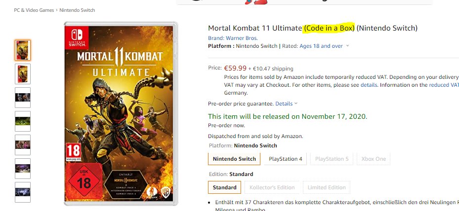 Mortal Kombat 11 Ultimate (Nintendo Switch) : Video Games