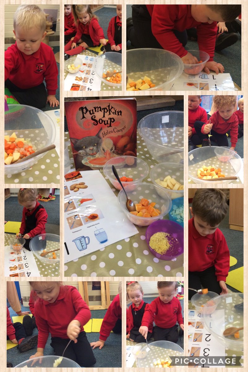 Nursery have had a busy start to the week! We made pumpkin soup on Monday and then took it to forest school today. The children loved watching the camp fire heat up their soup and toast their yummy pita bread 🔥