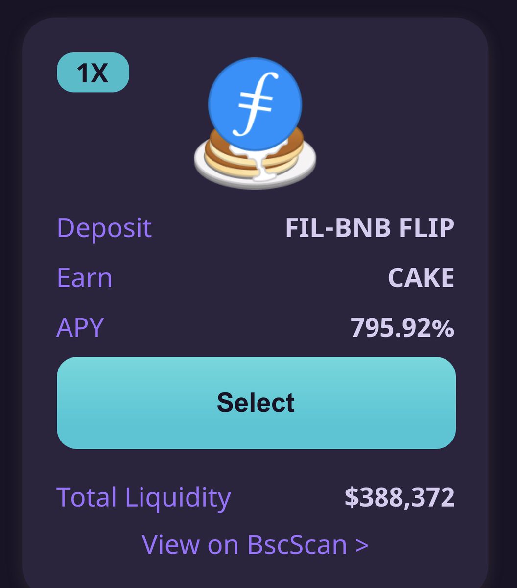 PancakeSwap 🥞 BSC on Twitter "FILBNB with the juiciest APY. 🥞 https