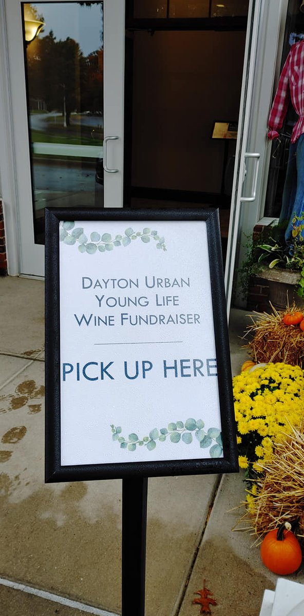 Pick Up Day
Dayton Urban Young Life is having a Virtual Wine Tasting Fundraiser tomorrow Tuesday October 20th at 6 pm, where the keynote speaker will be Jim Tressel,  former Ohio State Buckeyes football coach.