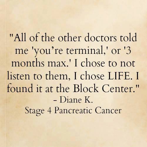 TheBlockCenter's tweet image. Read Diane's full story and incredibly brave journey here:

blockmd.com/about/patient-…

To learn more about our integrative cancer treatments, please call 1-877-41-BLOCK and speak with a Patient Advocate.

#beatcancer #integrativemedicine #integrativeoncology #nevergiveup