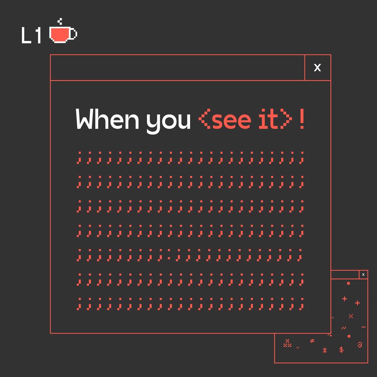 42AbuDhabi's tweet image. Spotting errors should be a piece of cake (sometimes a whole cake) for a coder. Think you can spot it? Tell us in the comments below.
قوة الملاحظه عند المبرمجين سهلة، يحصّل الإبرة ولو في كومَة قش، تشوف وين الغلطة في هالصورة؟ قولنا في التعليقات.
#42AbuDhabi #DecodeYourFuture #WWCD