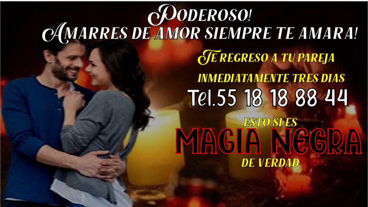 Sorpréndete esto si es Verdadera Magia Negra, que da solución a todos tus problemas de amor.
No dudes en buscarme tel. 5518188844 🇲🇽🇲🇽🇲🇽
No importa en que pais te encuentres la solución es inmediata
#magianegra #magiablanca #amarres #amarresefectivos #amor #pareja #desamor https://t.co/B41ykeWMBA