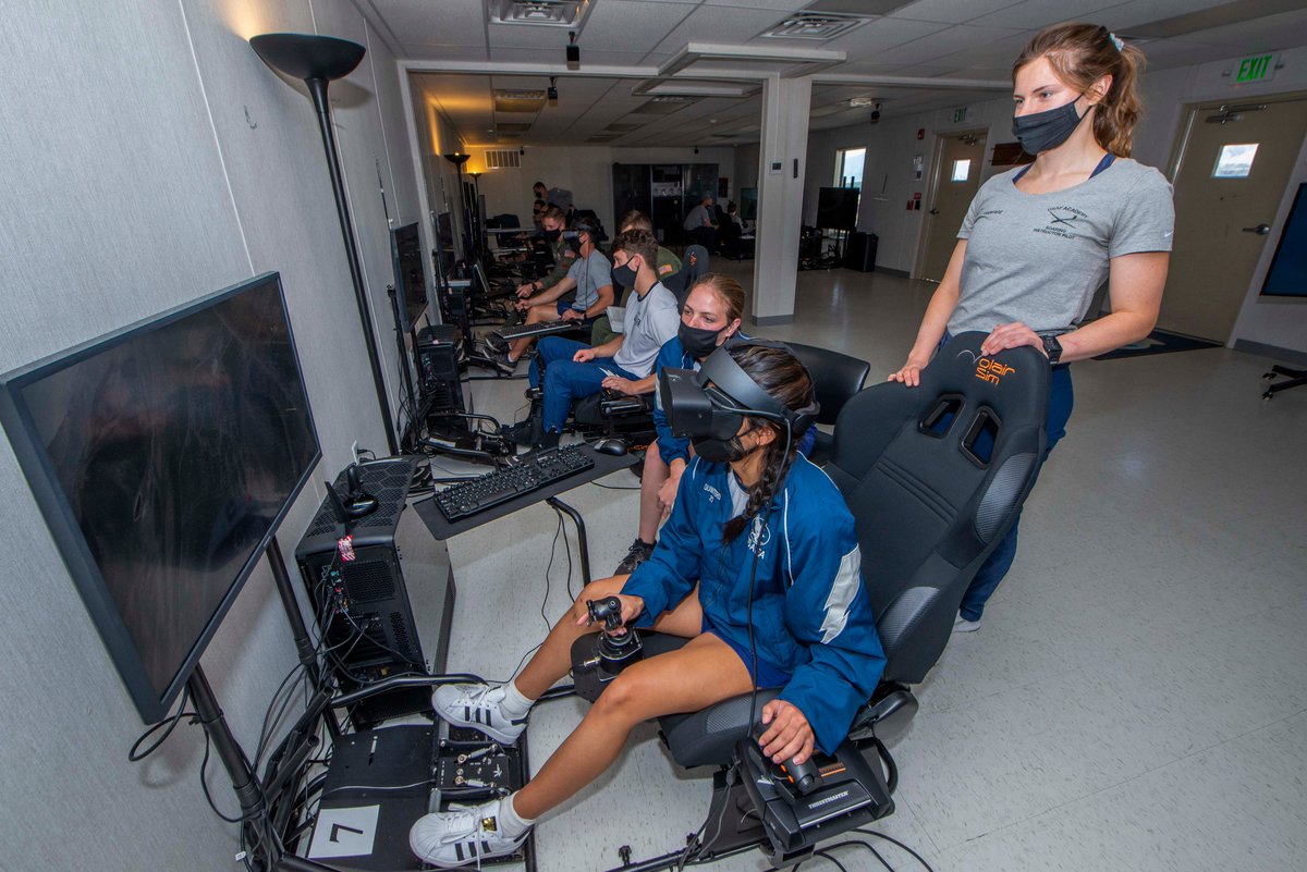af_academy's tweet image. The 94th &amp;amp; 557th Flying Training Squadrons added Immersive Training Devices to their squadron areas over the summer. These devices help maximize training time previously lost during incompatible weather conditions. #AirmanshipWeek @usairforce