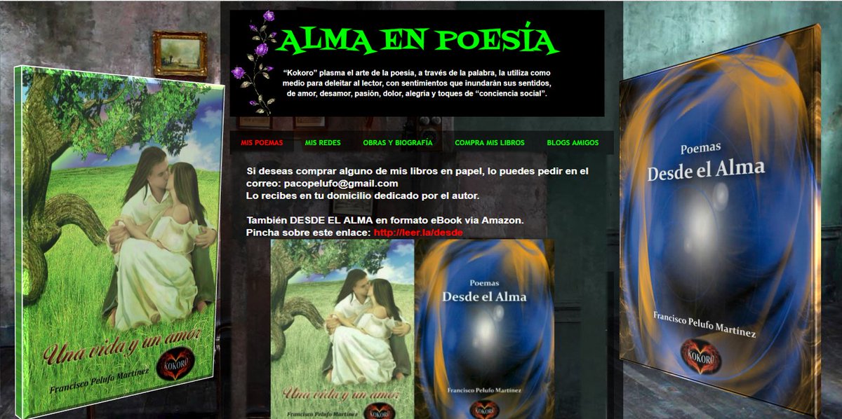 ¿#Poesía de #Amor? ¿Pensabas que todo estaba dicho? Entonces es que no has leído a #KOKORO. ¡Compruébalo! #Lee sus #libros ?UNA VIDA Y UN AMOR? y "DESDE EL ALMA" @KOKOROALMA @esveritate https://t.co/nyGJwZoJn4 https://t.co/klmqbPEYxp