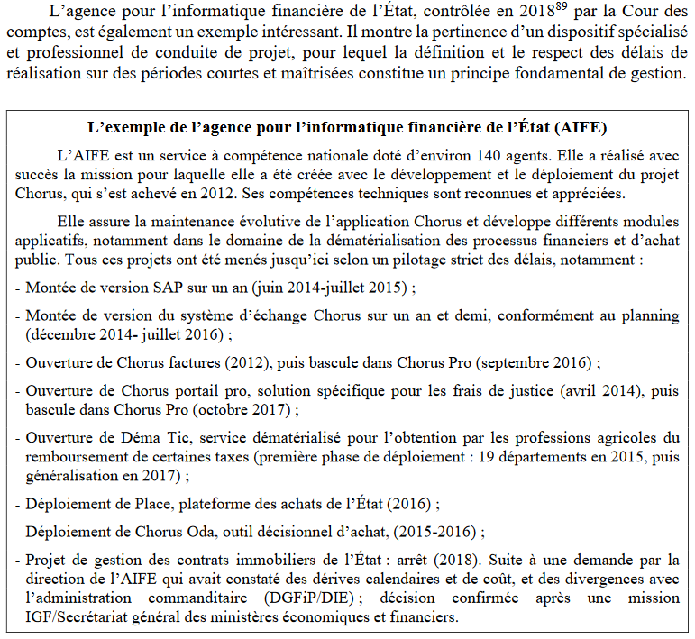 aife_officiel's tweet photo. La @Courdescomptes démontre la pertinence d'un dispositif spécialisé et professionnel de conduite des grands projets numériques de l'État, en s'appuyant sur l'exemple de l'AIFE : https://t.co/m0vmSiVtKS https://t.co/IquzeIS4Uv