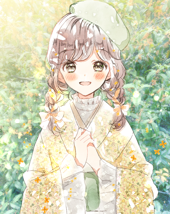 金木犀のお着物 池田春香のイラスト 金木犀のお着物 池田春香のイラスト