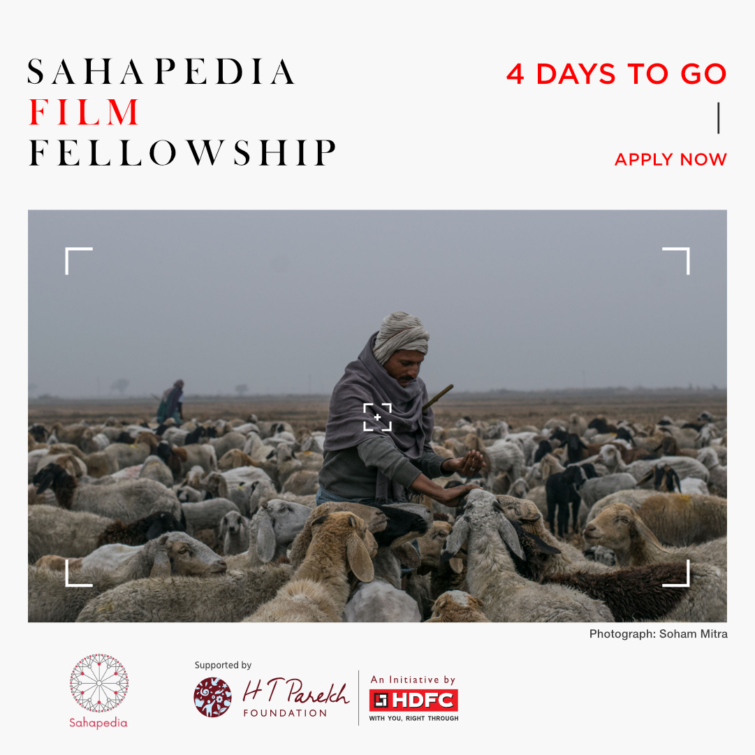 #FellowshipAlert | The extended deadline for Sahapedia Film Fellowship 2020 has drawn near! Applications close on 24 October 2020. 

Apply at sahapedia.org/sahapedia-film….    Supported by H.T Parekh Foundation

#India #IncredibleIndia #Film #FilmFellowship #Documentary