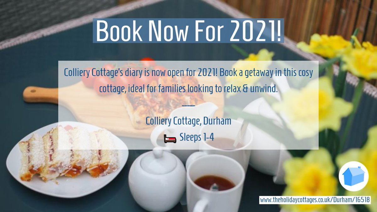 TheHolidayCots's tweet photo. Give yourself something to look forward to & book a break for 2021! Colliery Cottage has a peaceful village setting, but there's plenty to see & do nearby.
🛏️ Sleeps 1-4
https://t.co/R9ZNERHOfR
#CornsayColliery #Durham #FamilyFriendly #HolidayCottage #SelfCatering #PetFriendly https://t.co/kp0MUXeYoN