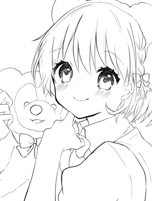 らくとの絵って線の段階でめちゃクソ可愛いんですよね… 