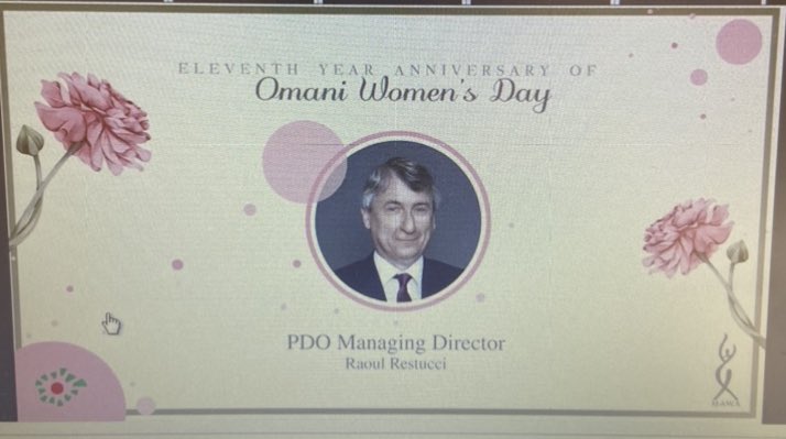 Words on Women from a unique MD. #Omani women’s day.                                “Women tend to ensure a much more inclusive environment...
Women are more explicit in terms of honesty, frankness and more caring...
Women are intrinsically and consistently better planners...”
