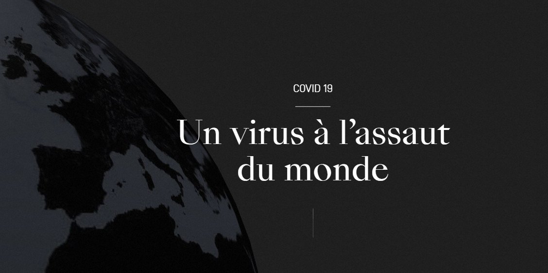 AlbanBty's tweet image. D'un virus inconnu au confinement généralisé: superbe récit animé de la pandémie mondiale, réalisé par les équipes du @Fig_Data 👍 lefigaro.fr/fig-data/covid… #covid19 #longformat