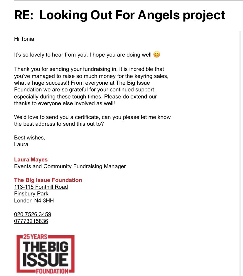 ToniaKats17's tweet photo. A little thank you to all of you for helping us try and make a difference in the world with our #LookingOutForAngels keyring project! #lovelies #fundraising #charity #lovelies #GeorgeMichael #freedom4GM #freedomforGeorgeMichael #lovealwayswins #bigissuefoundation https://t.co/VptZ1cM9nb
