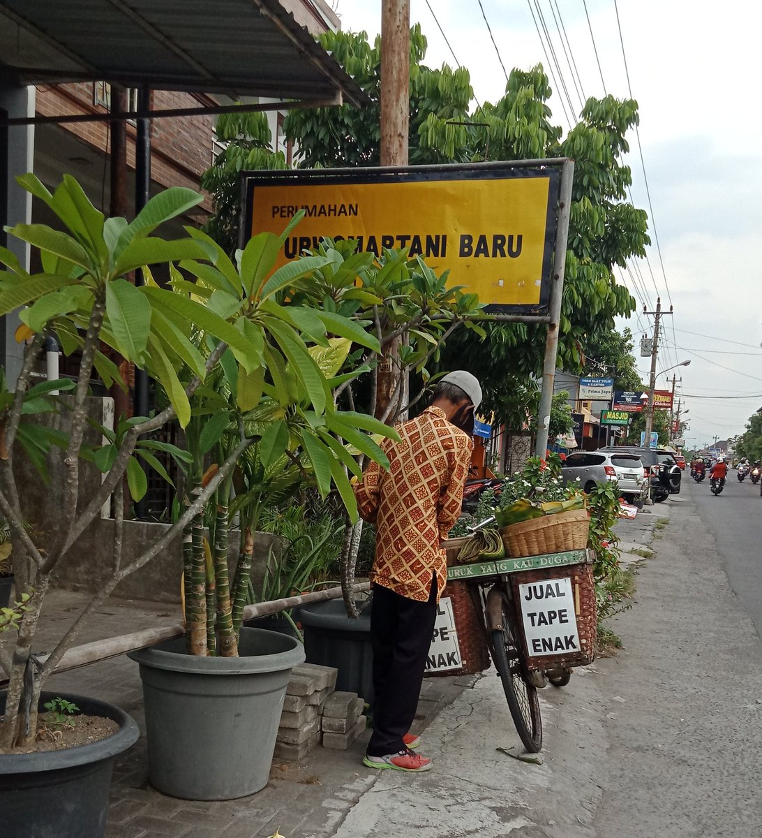 dsvptri's tweet photo. Assalamuallaikum, mungkin warga Jogja sdh tdk asing dg simbah ini ya ? 
Simbah ini namanya mbah Sugeng ,beliau berusia 77th setiap hari berjualan tape dari pagi-malem
Rumah beliau di daerah Madurejo Prambanan 
Beliau bilang berangkat dari rumah sekitar pkl 07.00 pagi kadang sam- https://t.co/svQR12Szmj