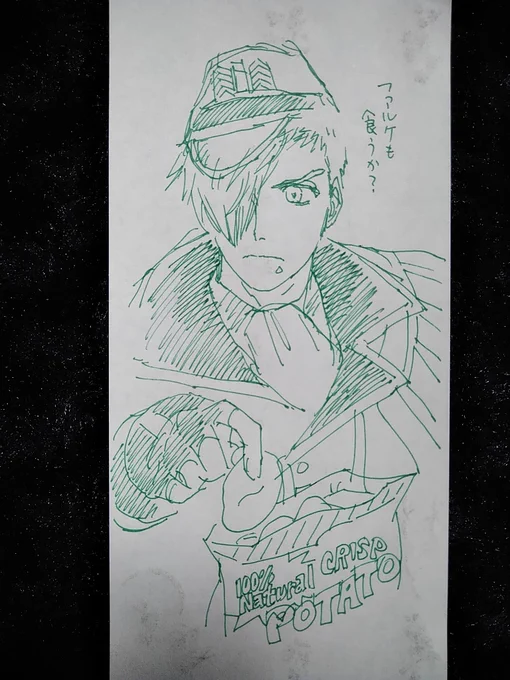 そして書き損じの裏紙にらくがきするのはお約束w

#StreetFighter
#格ゲーキャラ描こうぜ
#doodle 