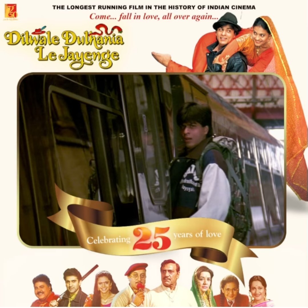 25 years of this lovely Romantic Movie DDLJ!!!
#Raj #Simran #DDLJ #25YearsOfIconicDDLJ #YRF #ShahRukhKhan #KajolDevgan #Bollywood