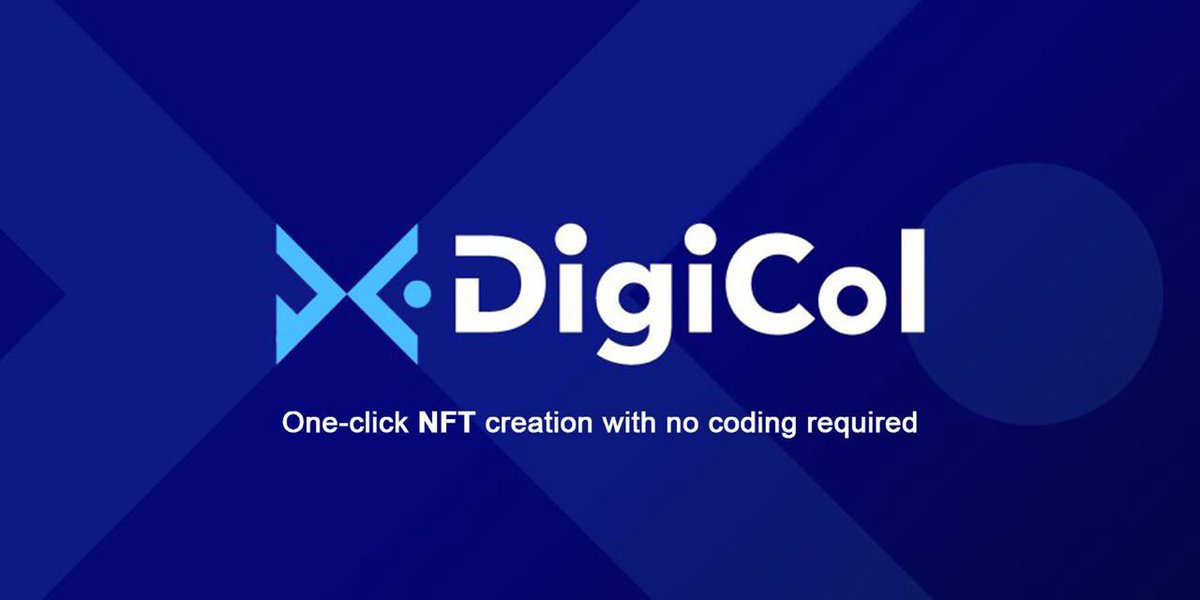 1/ DigiCol THREAD  $DGCL -  @DigiColofficial NFT is starting to increase in the rate of adoption so I want you to show which project might be very interesting for you.''One-click NFT creation with no coding required''