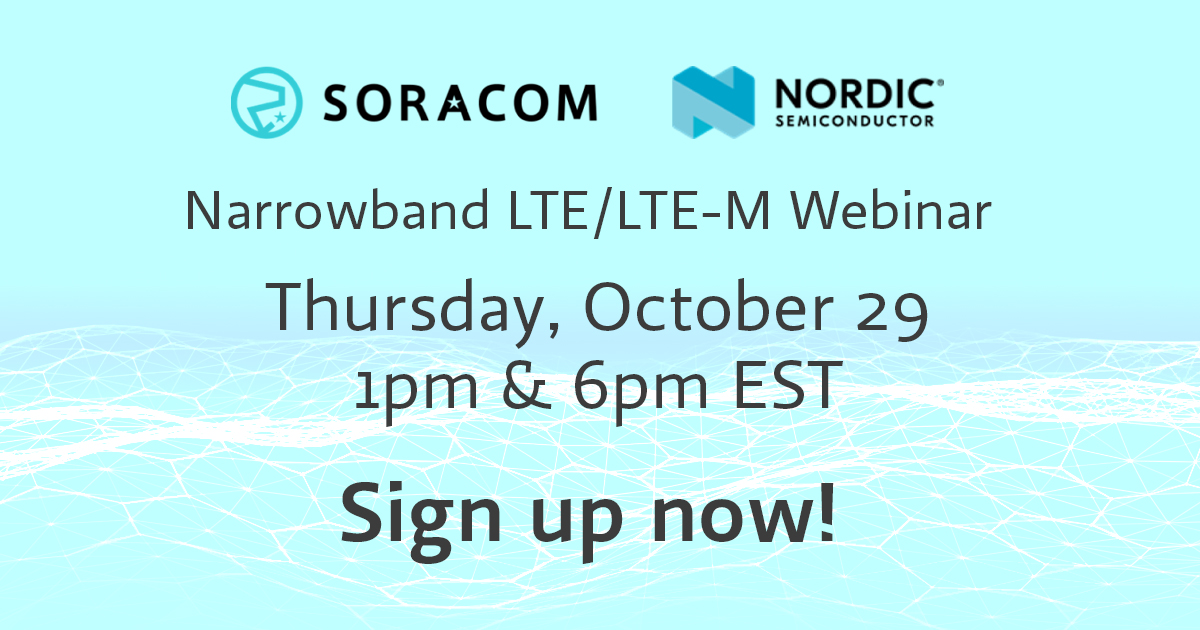 Mark your calendars, friends! Join us in 1 of 2 sessions with partner <a href="/NordicTweets/">Nordic Semiconductor</a> on Oct 29 for a free virtual webinar about Narrowband LTE / LTE-M. Hosted by <a href="/gabsa/">Alexey Gabsatarov</a>, followed by a Q&amp;A with <a href="/BrennaBelletti/">Brenna</a>.  ow.ly/xzmG50BTLQt      #LTE #IOT #webinar