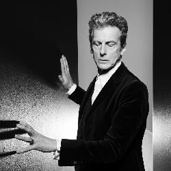 The original photo of #PeterCapaldi as the #TwelfthDoctor by #RayBurmiston in color and the alternate b&w with his eyes closed for the #TakeAMoment4Mind Exhibition. The title is called 'Dr. Who Shadow Fingers.' @TakeAMoment2020 @MindCharity #PartOfTheArt takeamoment.uk