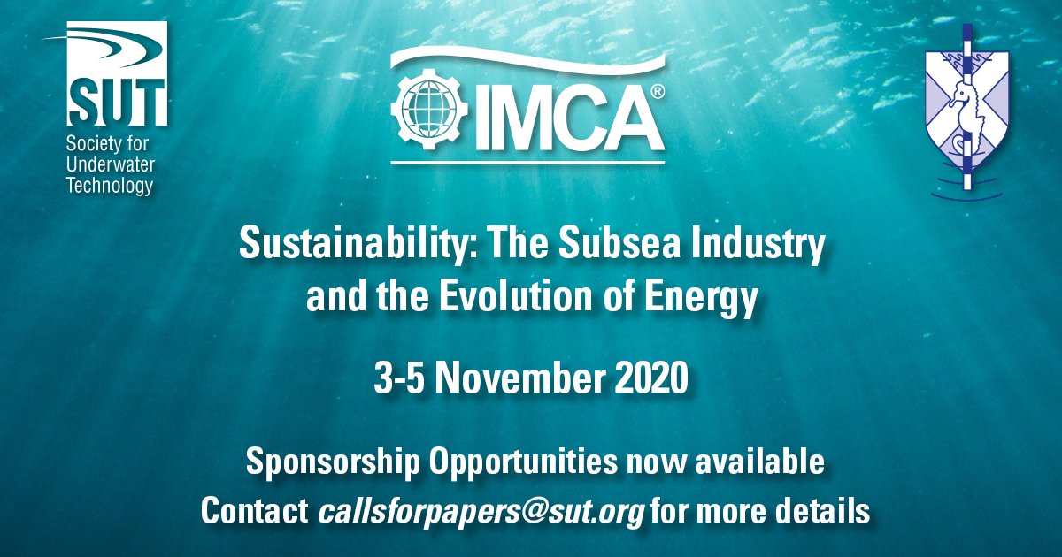 Sponsorship now available for joint event between THSiS, IMCA and SUT 3rd - 5th Nov 2020. #subsea #innovation #marine #ocean #digital #energytransition #pipelines #renewableenergy #renewables #offshorewind #zeroemissions #decommissioning #green #hydrogen #remoteinspection