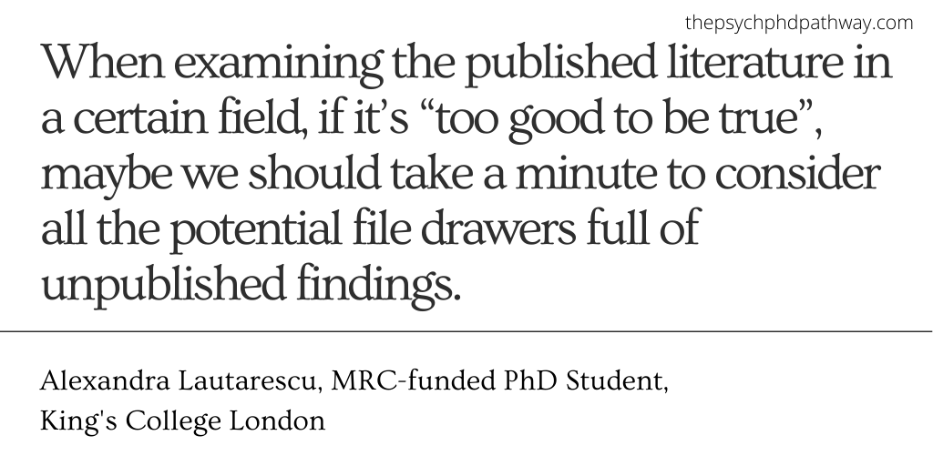 psychphdpathway's tweet photo. Should scientists give up on publishing non-significant findings? Should they present results as “trending towards significance”? @AleLautarescu blog answers these crucial questions! https://t.co/RyUl1B2PGS