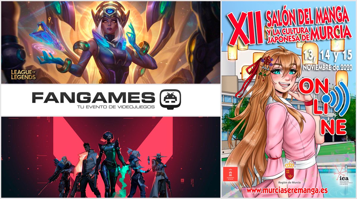 ¡Anunciamos los increíbles premios que tendrán los torneos de #Pc del <a href="/MurciasereManga/">Yomeremango</a> online 2020!

🏆 #LeagueOfLegends  -> 200€ para el equipo ganador.

🏆 #VALORANT  -> 100€ para el equipo ganador

🗓️ 13, 14 y 15 de noviembre.
📝 Inscripciones gratuitas
🔵 100% online