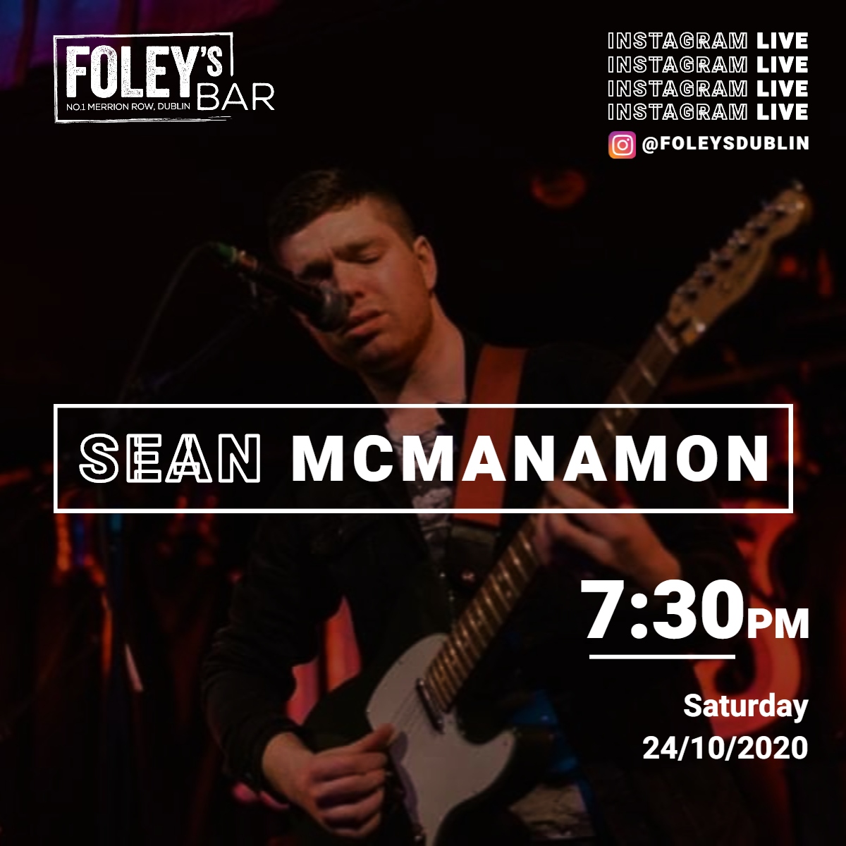 🎶Live music @ Foleys 🎶

Sean Mcmanamon will be performing live over on our Instagram this Saturday night from 7:30pm! 🥳

Follow us @ foleysdublin Instagram to catch his performance! 

#foleysbar #foleysdublin #seanmcmanamon #instagramlive #livemusic #Saturday #virtualpub