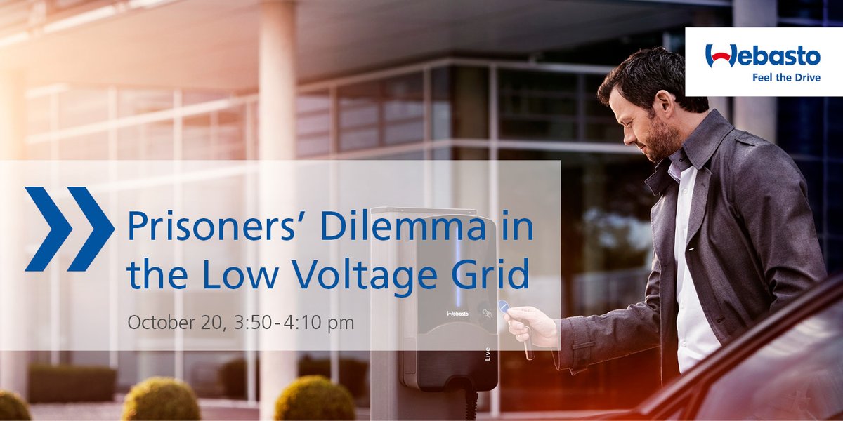 WebastoTurkey's tweet image. Already today! Don’t miss Karl Kolmsee, Director PMM Energy/#charging at #Webasto, about “Prisoners&apos; Dilemma in the Low voltage Grid” 
@e_Move_360 conference (Oct. 20, 2020) and get a 20% discount on the ticket 👉 bit.ly/2HncXDe (Code: eM20-CCR7DX3Q).