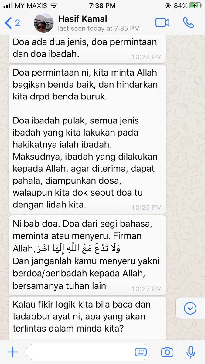 @hasiffwilson Salam. 

Ni junior Kak Mai di Madinah. Baik sgat orangnya, selalu jawab soalan soalan yg Kak Mai curious tentang agama. Nama diberi Hasif Kamal, tapi saya pun tak tahu mcm mna boleh tukar jadi Hasif Wilson. 

Berminat boleh pm. Saya approve. Terima kasih.