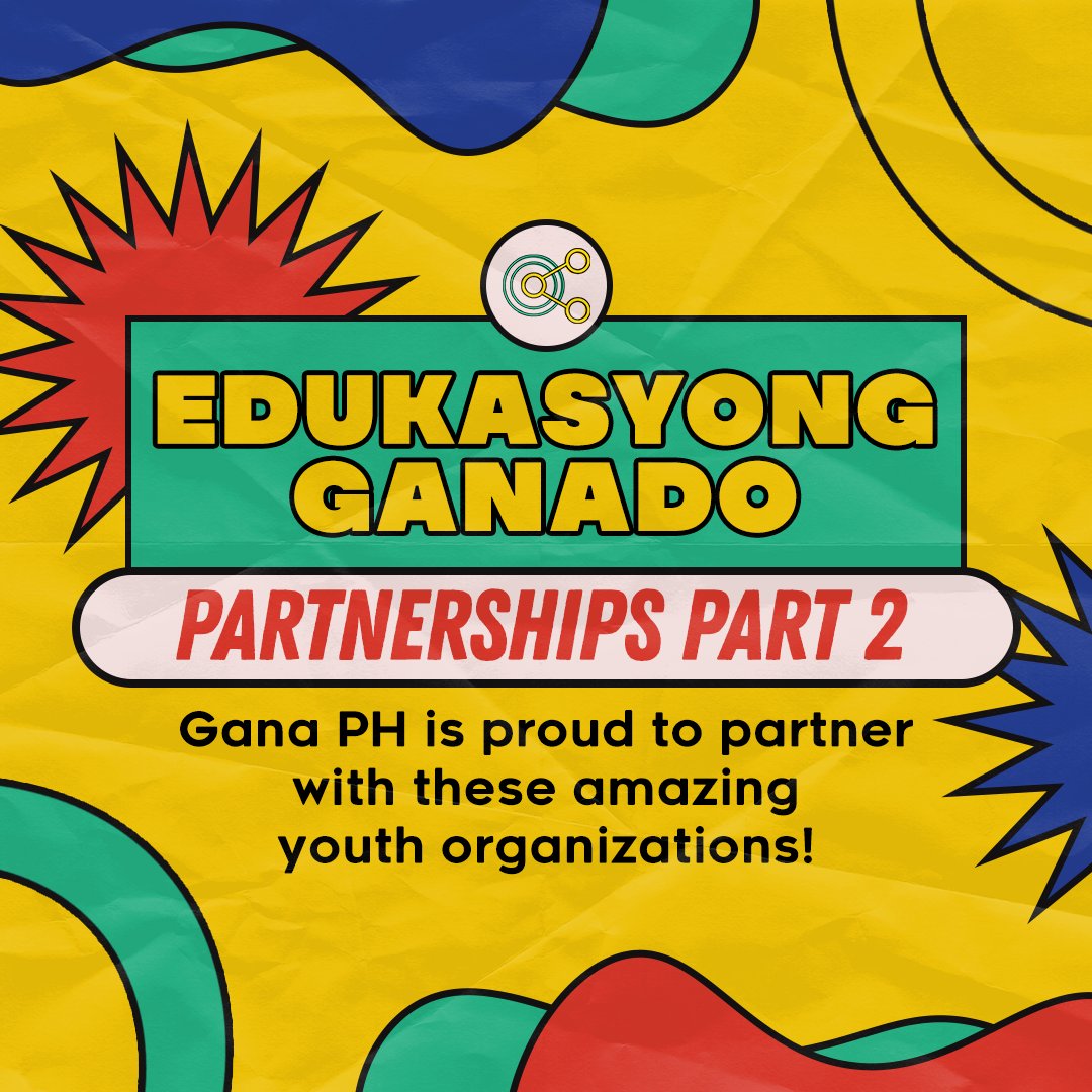 gana_ph's tweet photo. After revealing our first four major youth-led partner organizations yesterday, once again, Gana PH is proudest to present to you the three remaining major partner organizations. 🤝

📍 @/Alpas Youth Organization
📍 @arapaap_ 
📍 @earthshakerph 

1/n https://t.co/s3Mo2WiRH5
