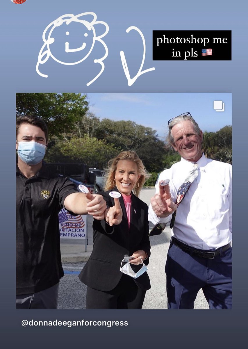 DonnaDeegan's tweet image. My sweet daughter put this on Instagram yesterday. She doesn’t live in Jax anymore and was so sad to miss out. ♥️ Second day of early voting y’all! Let’s go! #rundonnarun #14days #FL04 #VoteLikeYourLifeDependsOnIt