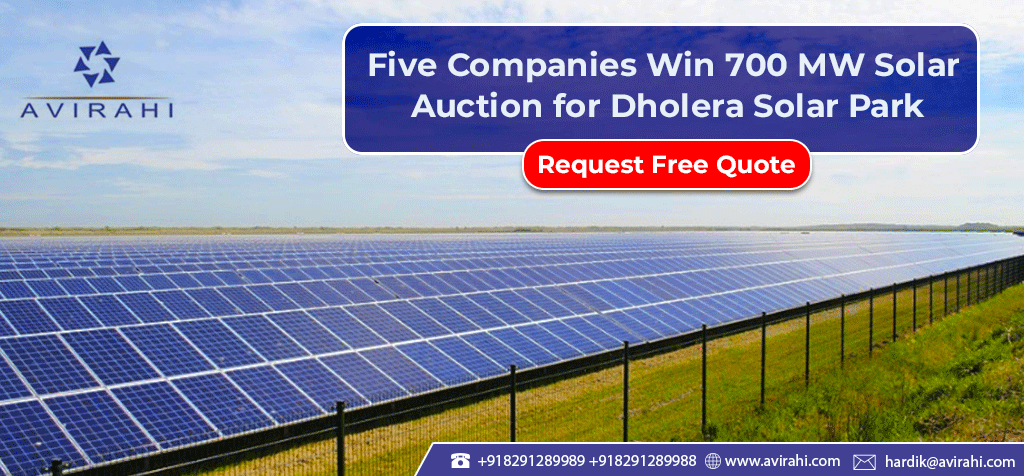 AvirahiG's tweet photo. Five Companies Win 700 MW Solar Auction for Dholera Solar Park

A huge solar park with a capacity of 700 MW is taking shape in Dholera SIR. 

For more details visit https://t.co/dKUbv1l4uB

#DholeraSIRPlot #ResidentialProjectsinDholeraSIR #DholeraSmartCityPlotPrice #SolarPark https://t.co/ZG0Ikk3Y0a