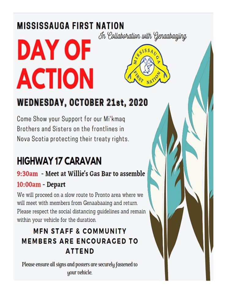 TOMORROW!  Day of Action to support Mi'kmaq brothers and sisters on the frontlines in Nova Scotia protecting their treaty rights.