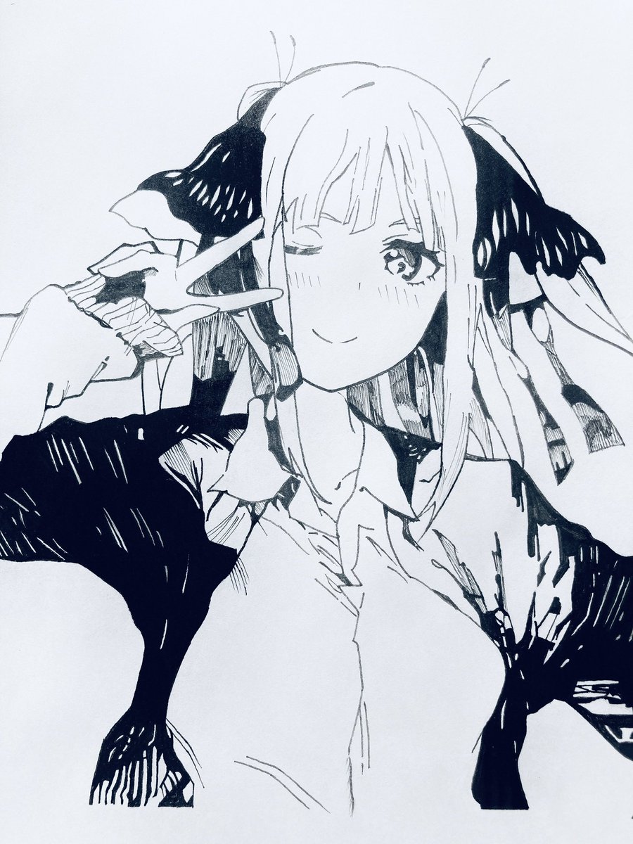 白黒イラスト