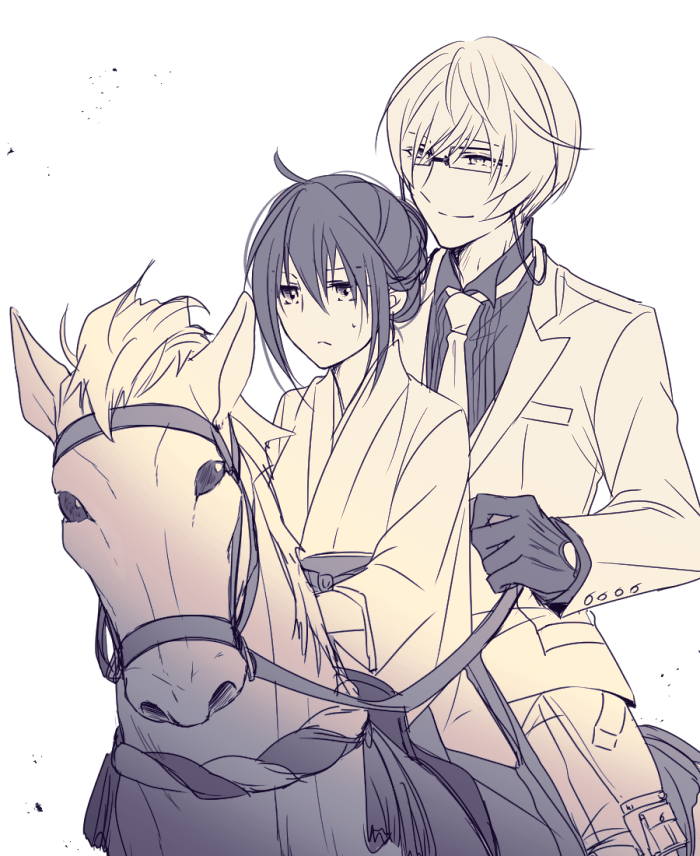 刀剣乱舞 亀さに 女審神者 騎乗落書き Uma Ryoko 刀垢のイラスト