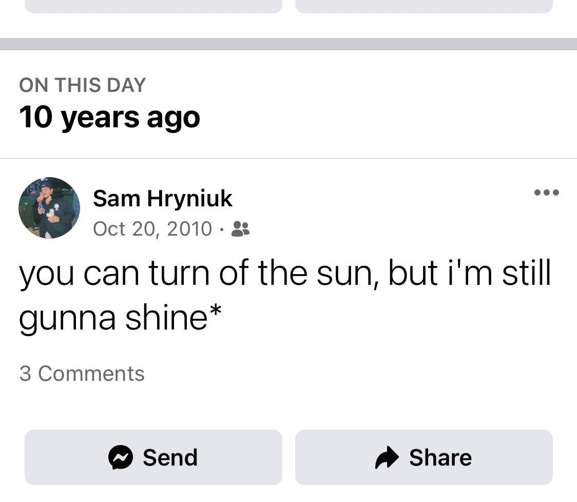 samhryniuk's tweet photo. My own hype man https://t.co/XBcI4kIIbJ