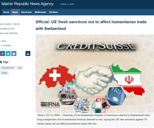 2) @AP blames  #Iran's Covid-19 crisis on "American sanctions"Reminders for AP & other MSM outlets:-Iran's Foreign Ministry spox: "... medicine & food, as you know, were not on any sanctions..."-Iran's state media confirm food/medicine not sanctioned-Iran rejected int'l aid