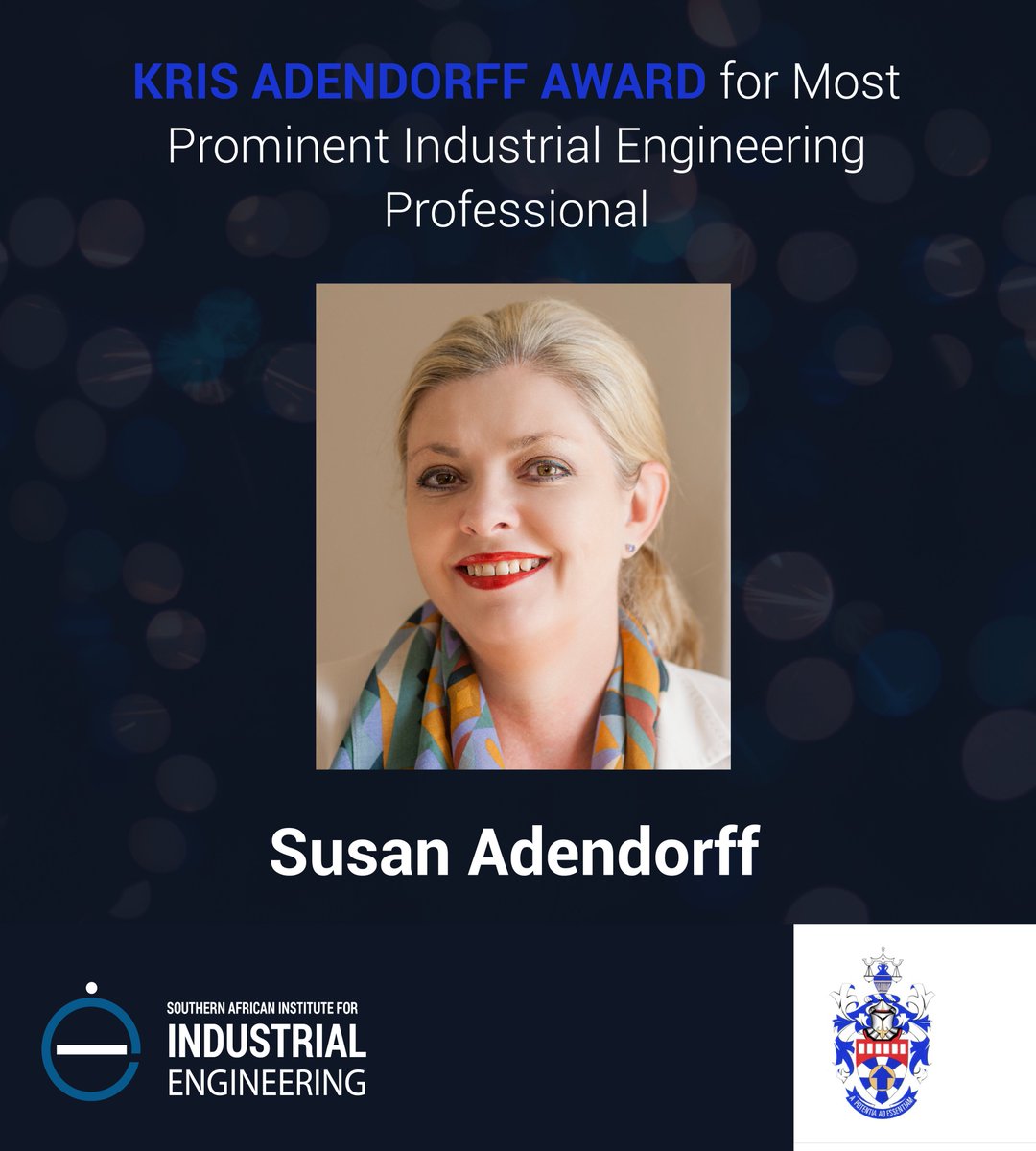 saiieconnect's tweet image. Congratulations to Susan Adendorff who has been awarded for Most Prominent Industrial Engineering Professional

Keep an eye on our social media platforms to see more about the winners

saiie.co.za

#congratulations #adendorffaward #engineeringprofessional