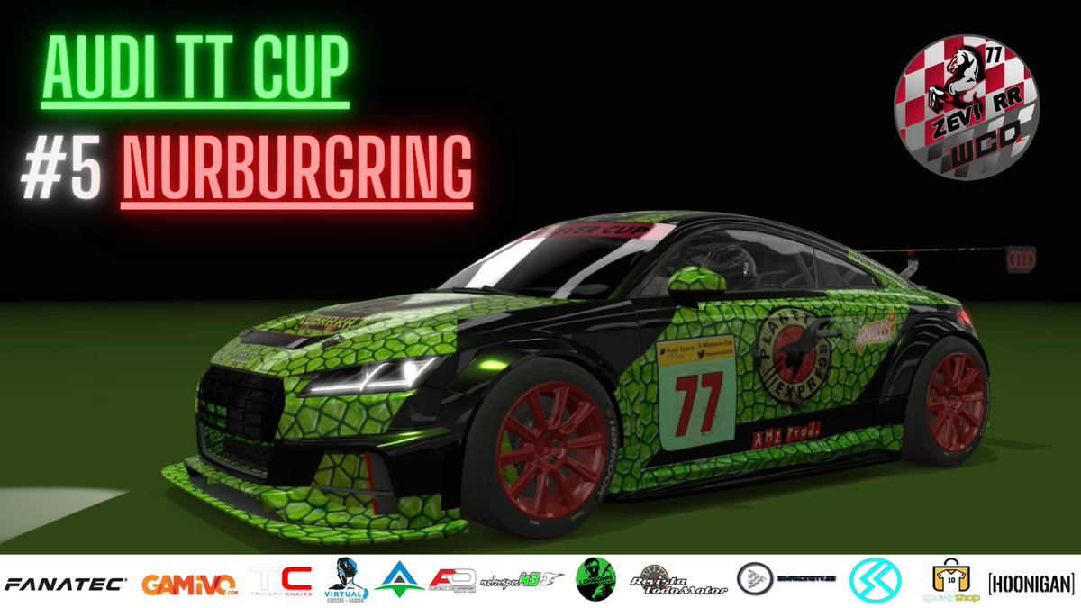 New RACE👀
Assetto Corsa🏆Audi TT Cup🏆Carrera#5🏁Nurburgring GP🏁
Torneo realizado por los amigos de @WhateverSocv ‼️
#Zevi_RR @sme_rt @WoogieRetweets @CCG_RTs @MPG_net #AssettoCorsa #Simracing #Audi #AudiTT #TwitchAffilate #gamers #TwitchTVGaming
👉https://t.co/RenfRXe8uB👈 https://t.co/NnMmnd7ORb