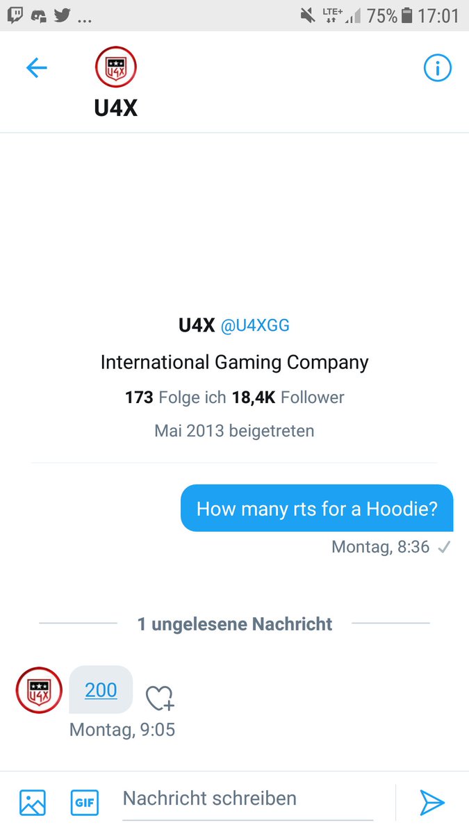 I Need 200 retweets for a @U4XGG Hoodie , pls help me
