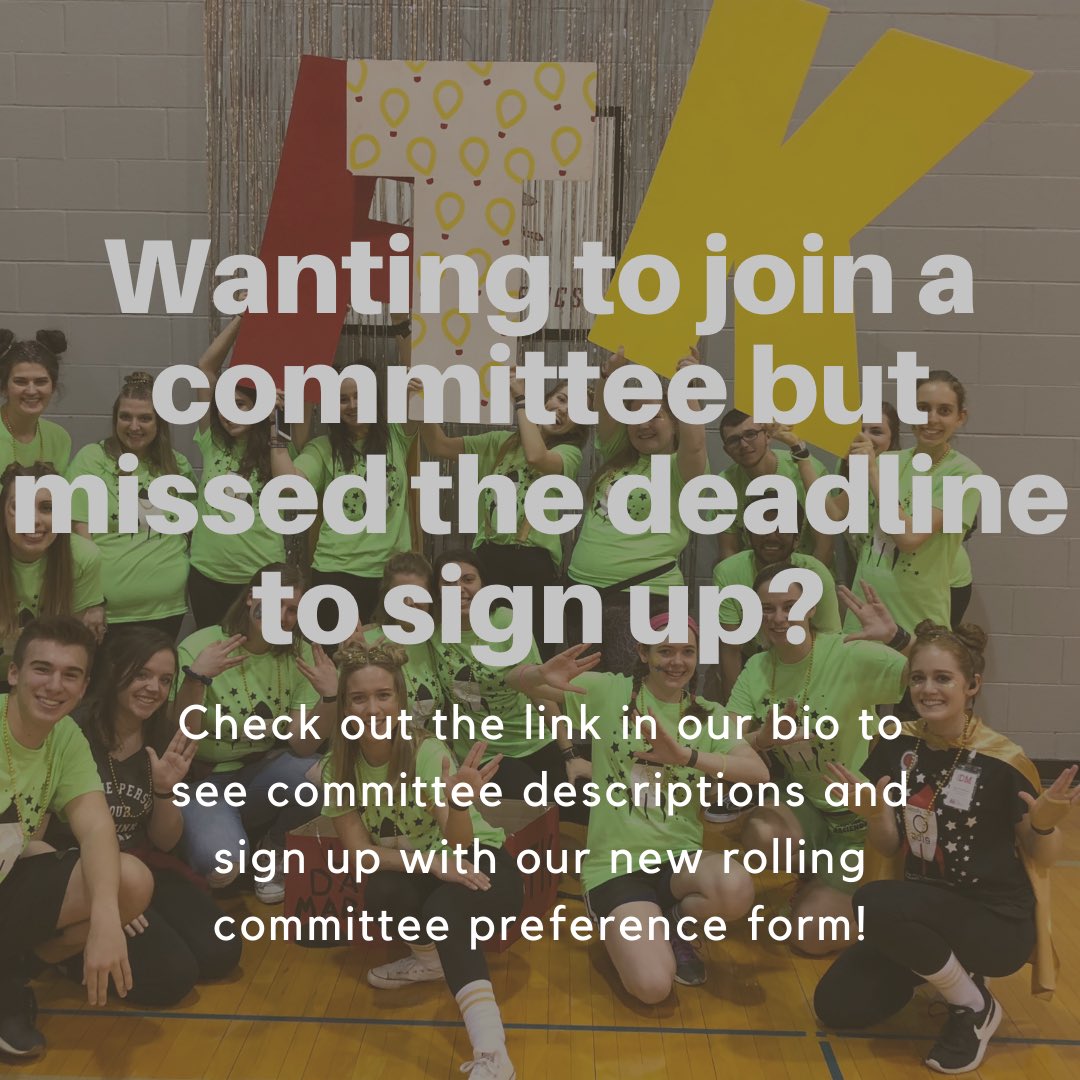 UIndyDM's tweet photo. Interested in becoming a committee member for UIndy DM? You can still sign up using the form in our bio! https://t.co/5N08f6zexd
