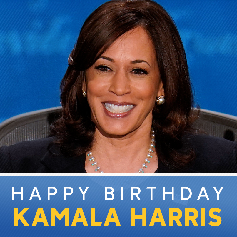 Happy 56th birthday to Democratic vice presidential candidate Kamala Harris.  